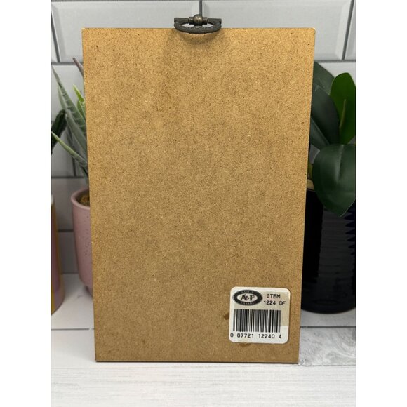 Vintage 1970's Made In Canada Thermometer w/Raised Metal Deer On Wooden Plaque - Picture 5 of 6